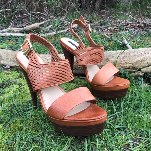 Rachel Zoe Rust Heels Fits Size 10 - Picture 4 of 12